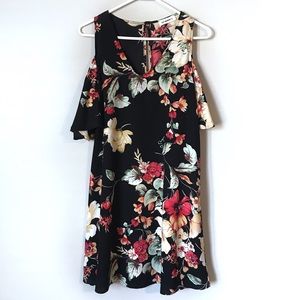 ee:some Floral Dress with Open Sleeves